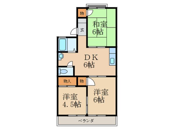 グランディール志井の物件間取画像